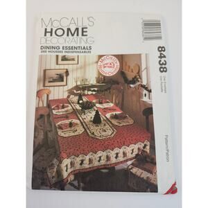 McCall's 8438 Sewing Pattern 1996 Home Decorating Dining Essentials UNCUT